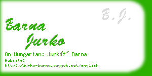 barna jurko business card